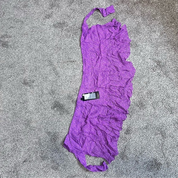 VIX by Paula Hermanny Vibrant Purple Swim Sarong Sassy skirt Swimsuit coverup M - Picture 16 of 16